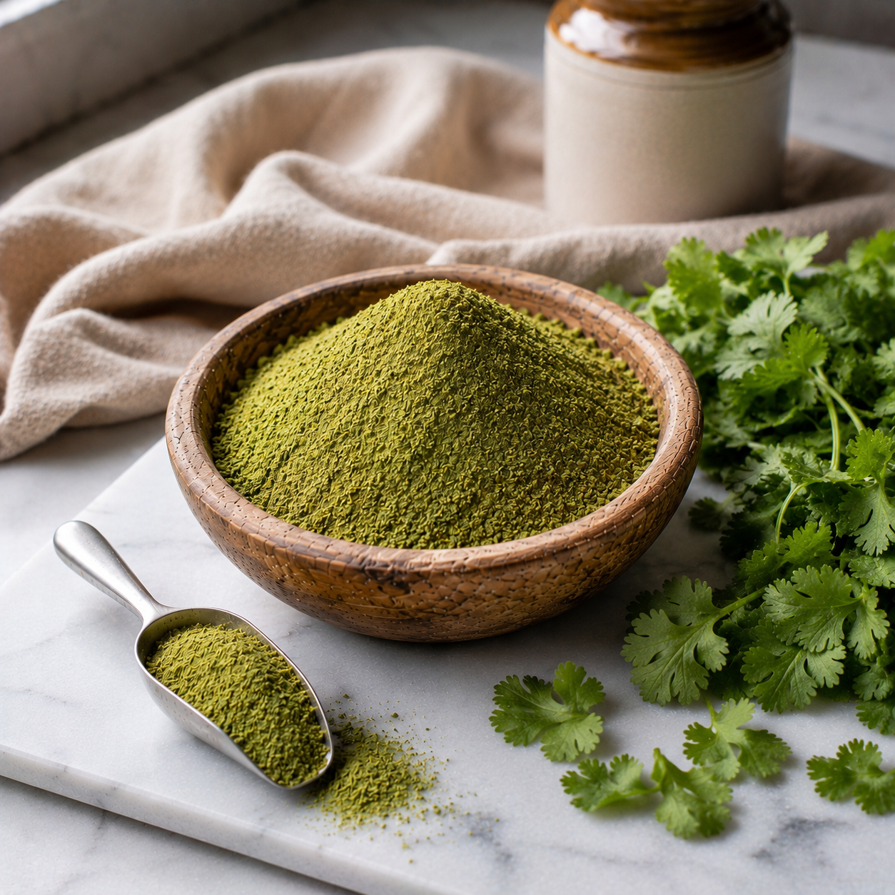 Dehydrated Coriander Leaves Powder